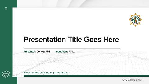 Shobhit Institute of Engineering & Technology Thesis Proposal/Graduation Defense PPT Template