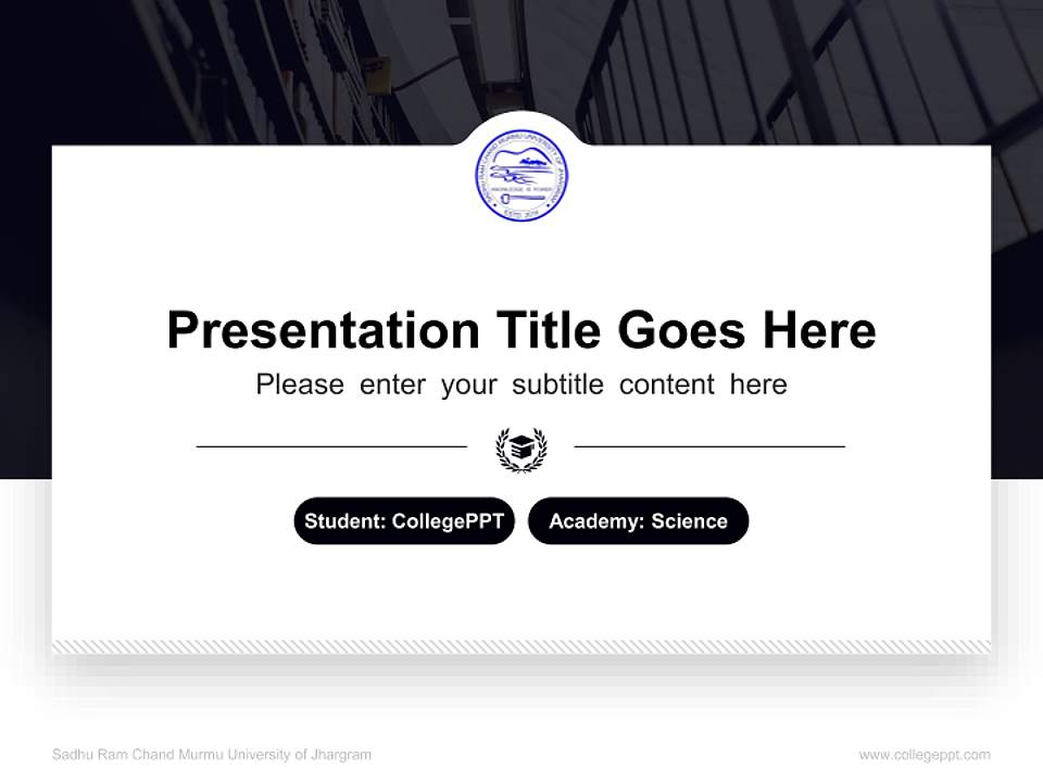 Sadhu Ram Chand Murmu University of Jhargram National Scholarship Defense PPT Template4:3 ratio PPT effect preview image4