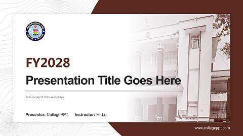 Rani Durgavati Vishwavidyalaya Academic Presentation/Research Findings Report PPT Template