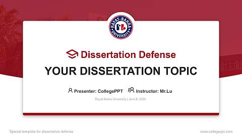 Rayat Bahra University Graduation Thesis Defense PPT Template