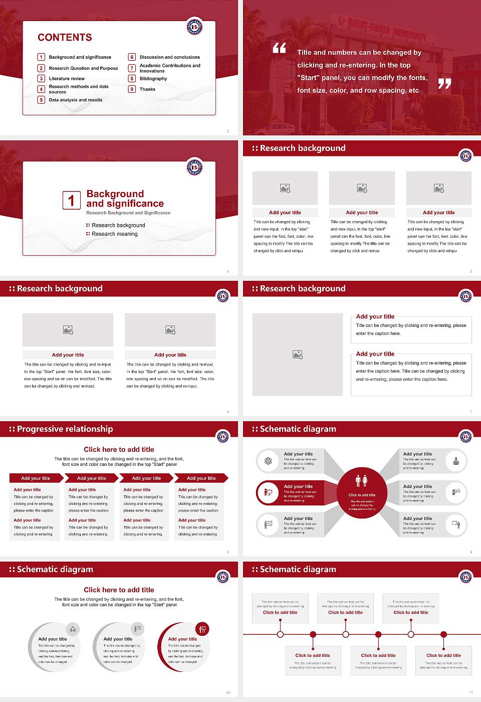 Rayat Bahra University Graduation Thesis Defense PPT Template16:9 ratio PPT effect preview image2