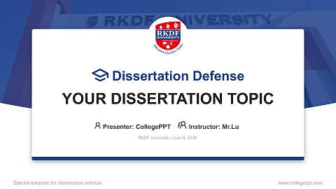 RKDF University Graduation Thesis Defense PPT Template