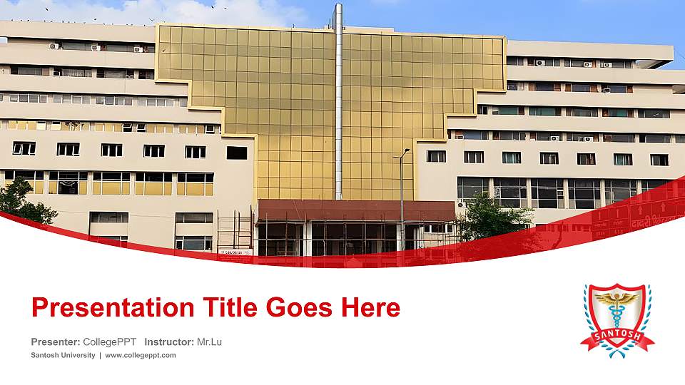 Santosh University Course/Courseware Creation PPT Template16:9 ratio PPT effect preview image