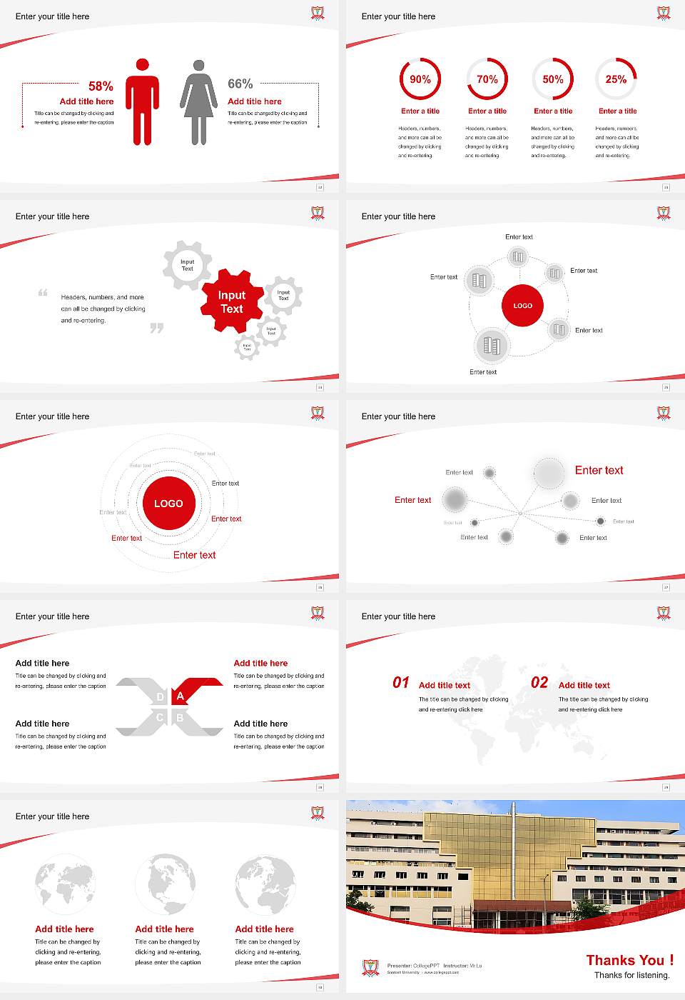 Santosh University Course/Courseware Creation PPT Template16:9 ratio PPT effect preview image4