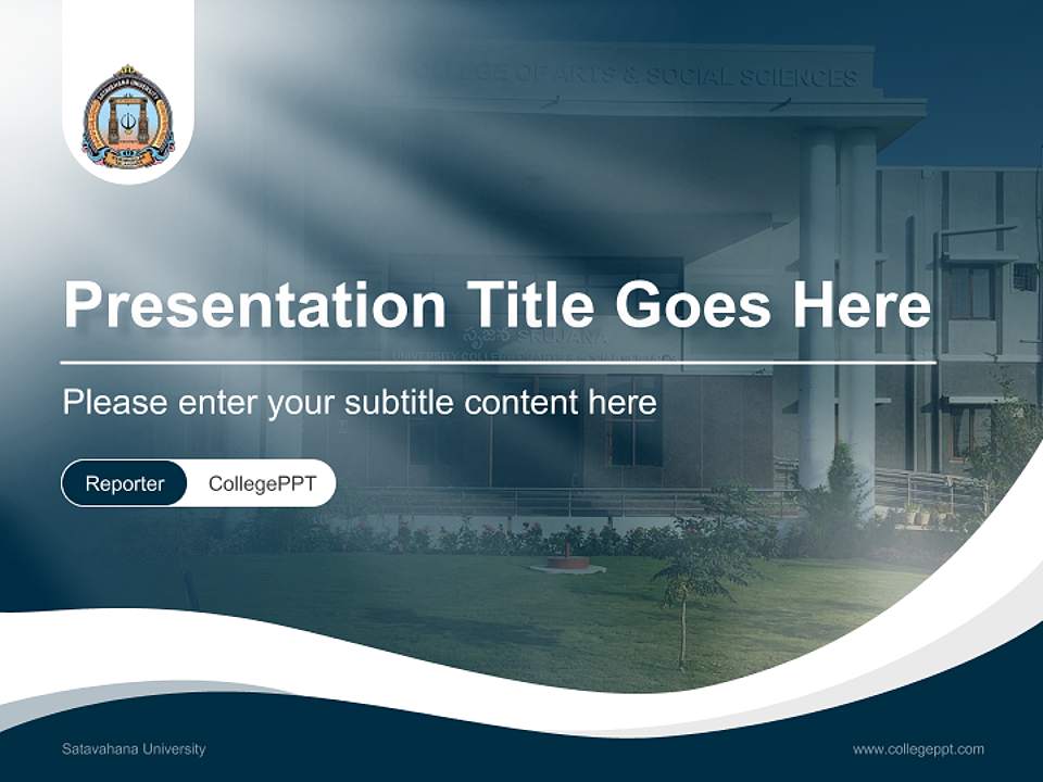 Satavahana University Lecture Sharing and Networking Event PPT Template4:3 ratio PPT effect preview image4