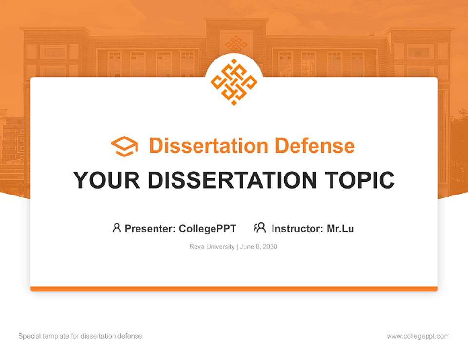 Reva University Graduation Thesis Defense PPT Template4:3 ratio PPT effect preview image7