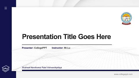 Shaheed Nandkumar Patel Vishwavidyalaya Thesis Proposal/Graduation Defense PPT Template