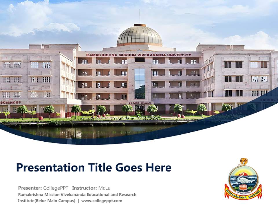 Ramakrishna Mission Vivekananda Educational and Research Institute(Belur Main Campus) Course/Courseware Creation PPT Template4:3 ratio PPT effect preview image5