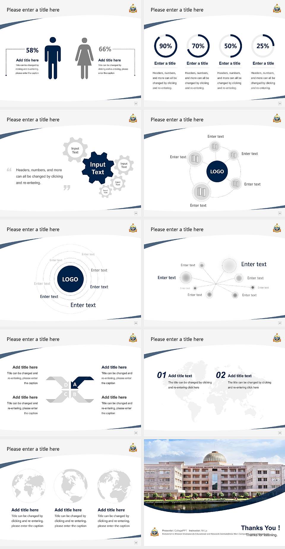 Ramakrishna Mission Vivekananda Educational and Research Institute(Belur Main Campus) Course/Courseware Creation PPT Template4:3 ratio PPT effect preview image4