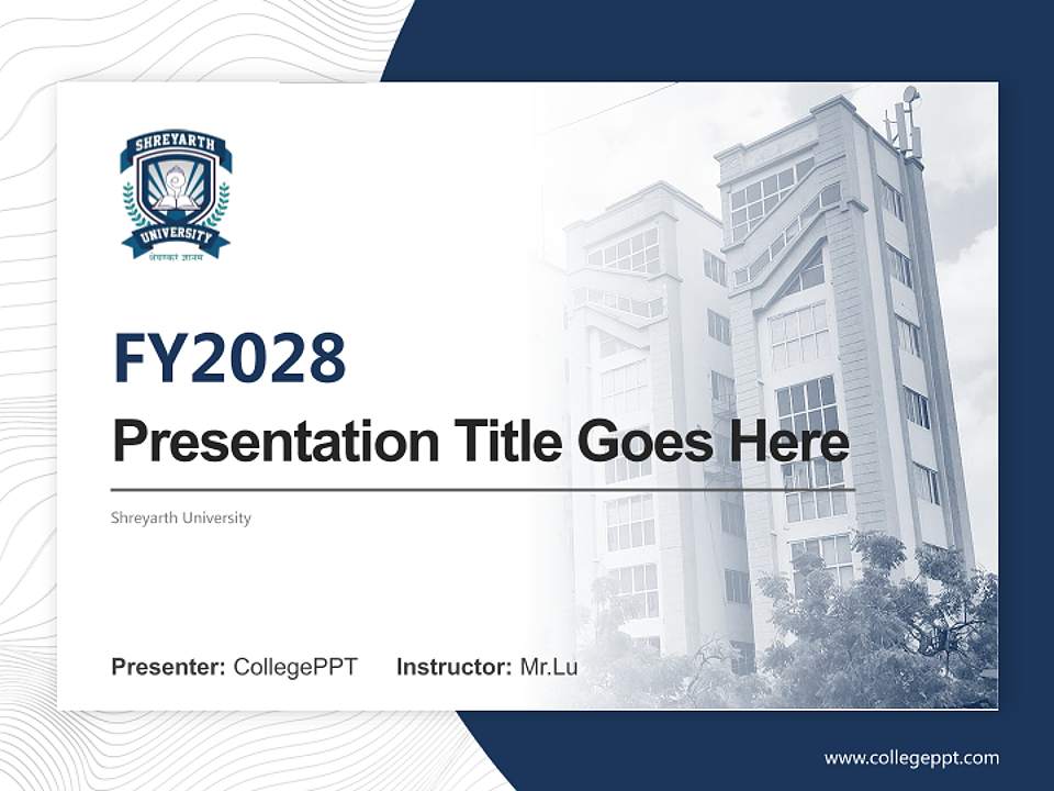 Shreyarth University Academic Presentation/Research Findings Report PPT Template4:3 ratio PPT effect preview image5