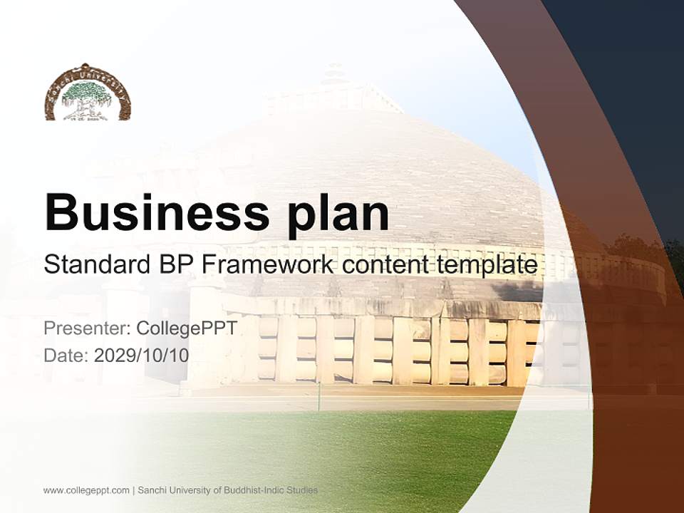 Sanchi University of Buddhist-Indic Studies Competition/Entrepreneurship Contest PPT Template4:3 ratio PPT effect preview image9