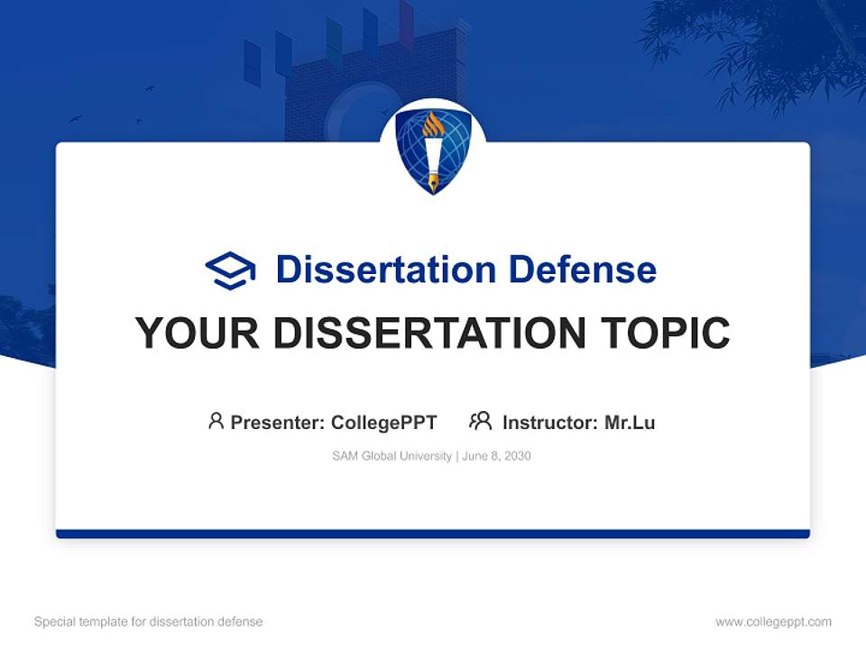 SAM Global University Graduation Thesis Defense PPT Template4:3 ratio PPT effect preview image7