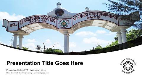 Shree Jagannath Sanskrit University Course/Courseware Creation PPT Template