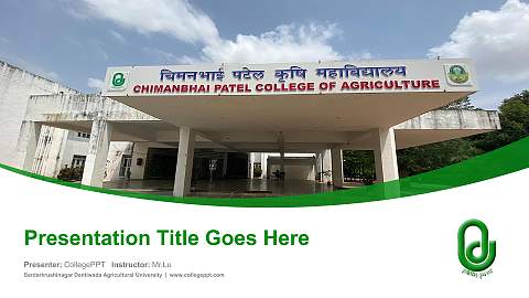 Sardarkrushinagar Dantiwada Agricultural University Course/Courseware Creation PPT Template