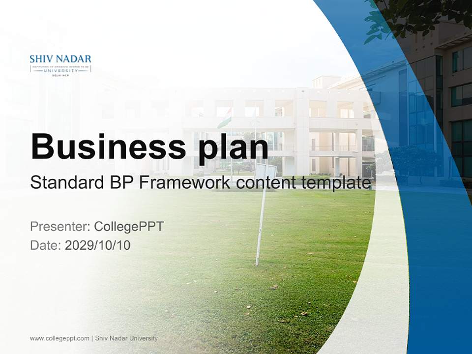 Shiv Nadar University Competition/Entrepreneurship Contest PPT Template4:3 ratio PPT effect preview image9