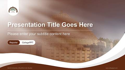 Sanchi University of Buddhist-Indic Studies Lecture Sharing and Networking Event PPT Template