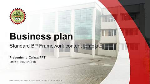 Sardar Beant Singh State University Competition/Entrepreneurship Contest PPT Template