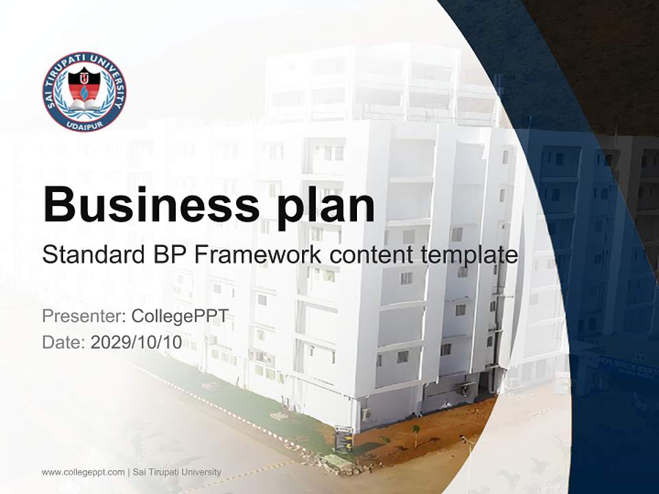 Sai Tirupati University Competition/Entrepreneurship Contest PPT Template4:3 ratio PPT effect preview image9