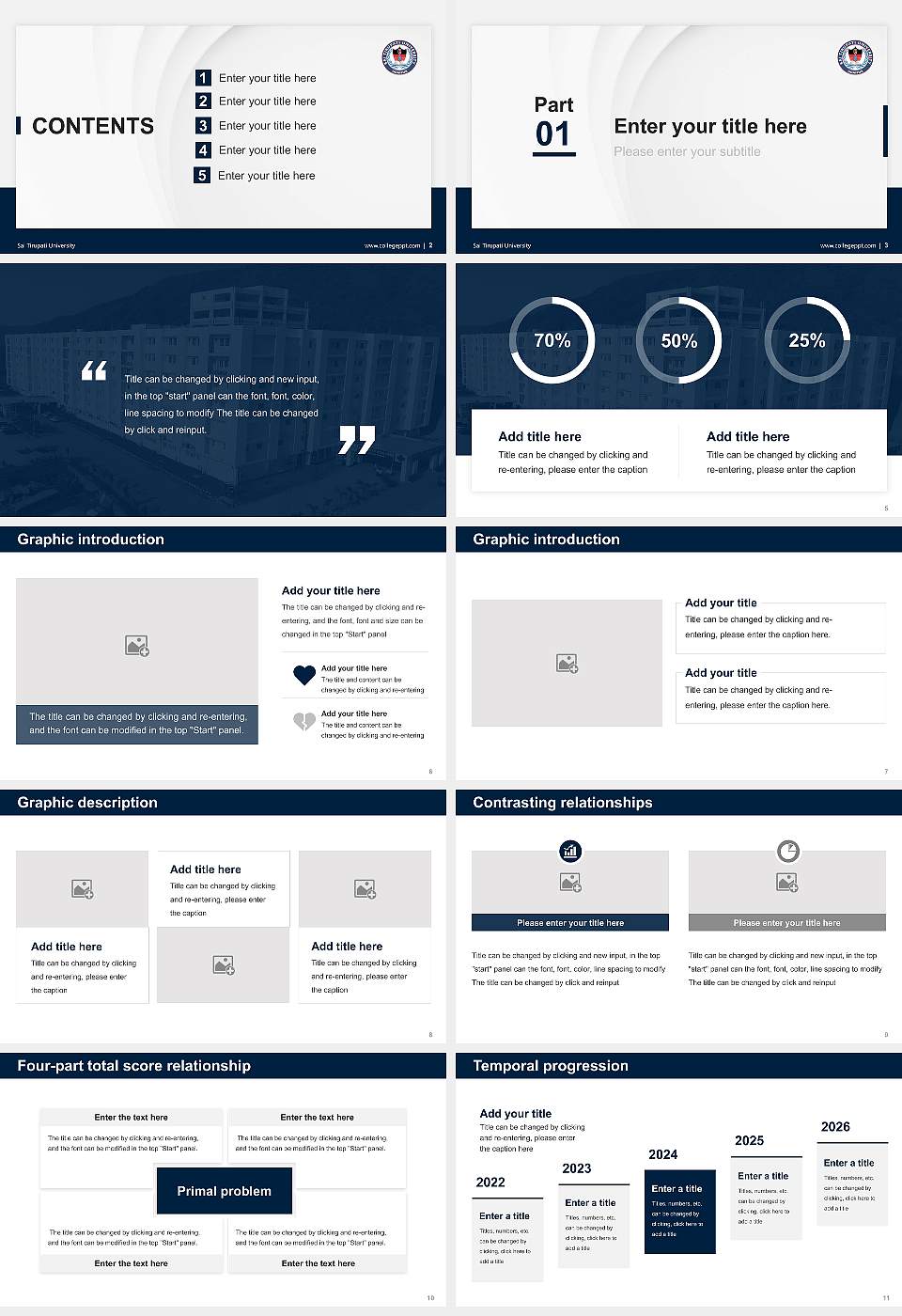 Sai Tirupati University Thesis Proposal/Graduation Defense PPT Template16:9 ratio PPT effect preview image2