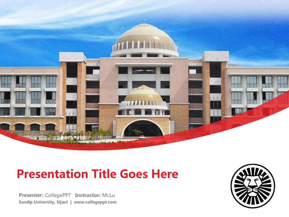 Sandip University, Sijoul Course/Courseware Creation PPT Template4:3 ratio PPT effect preview image5