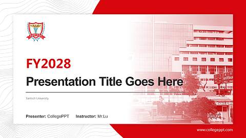 Santosh University Academic Presentation/Research Findings Report PPT Template