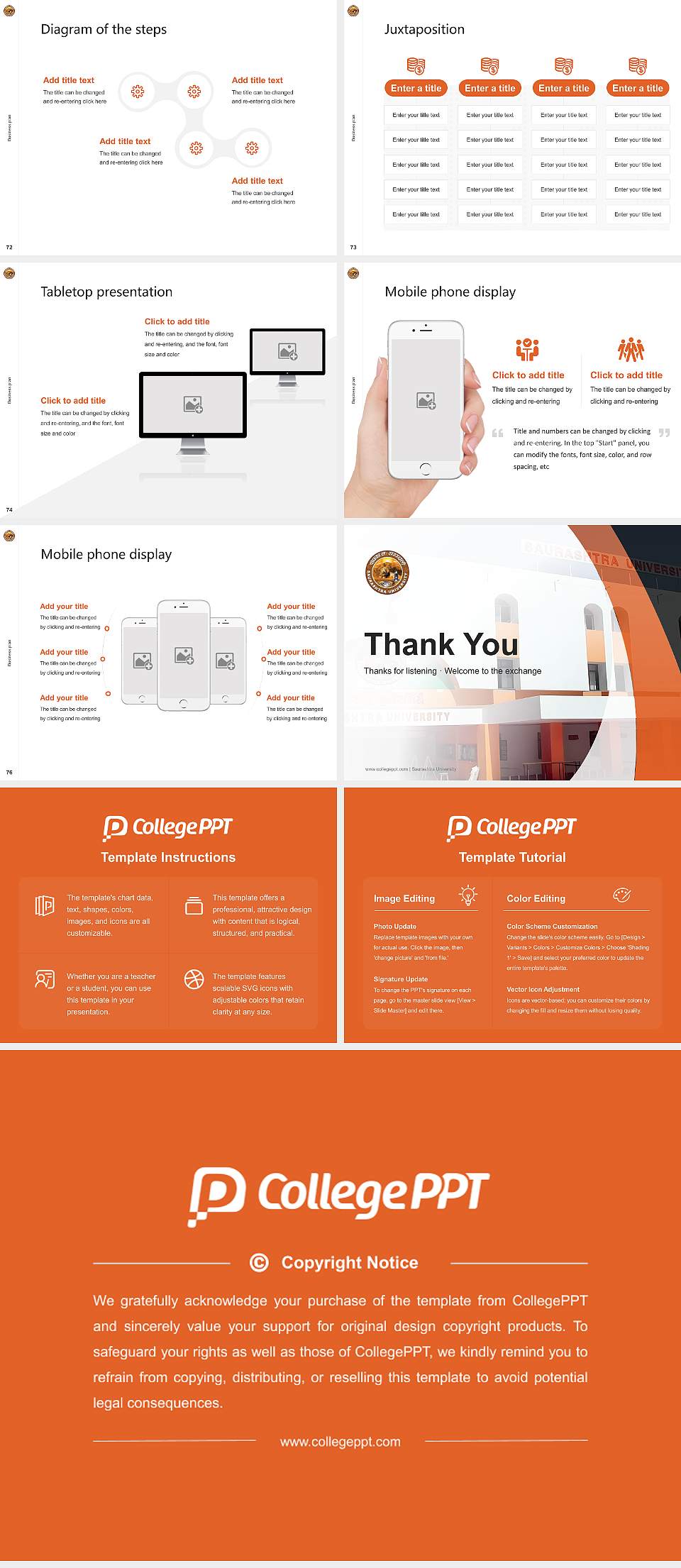 Saurashtra University Competition/Entrepreneurship Contest PPT Template4:3 ratio PPT effect preview image9