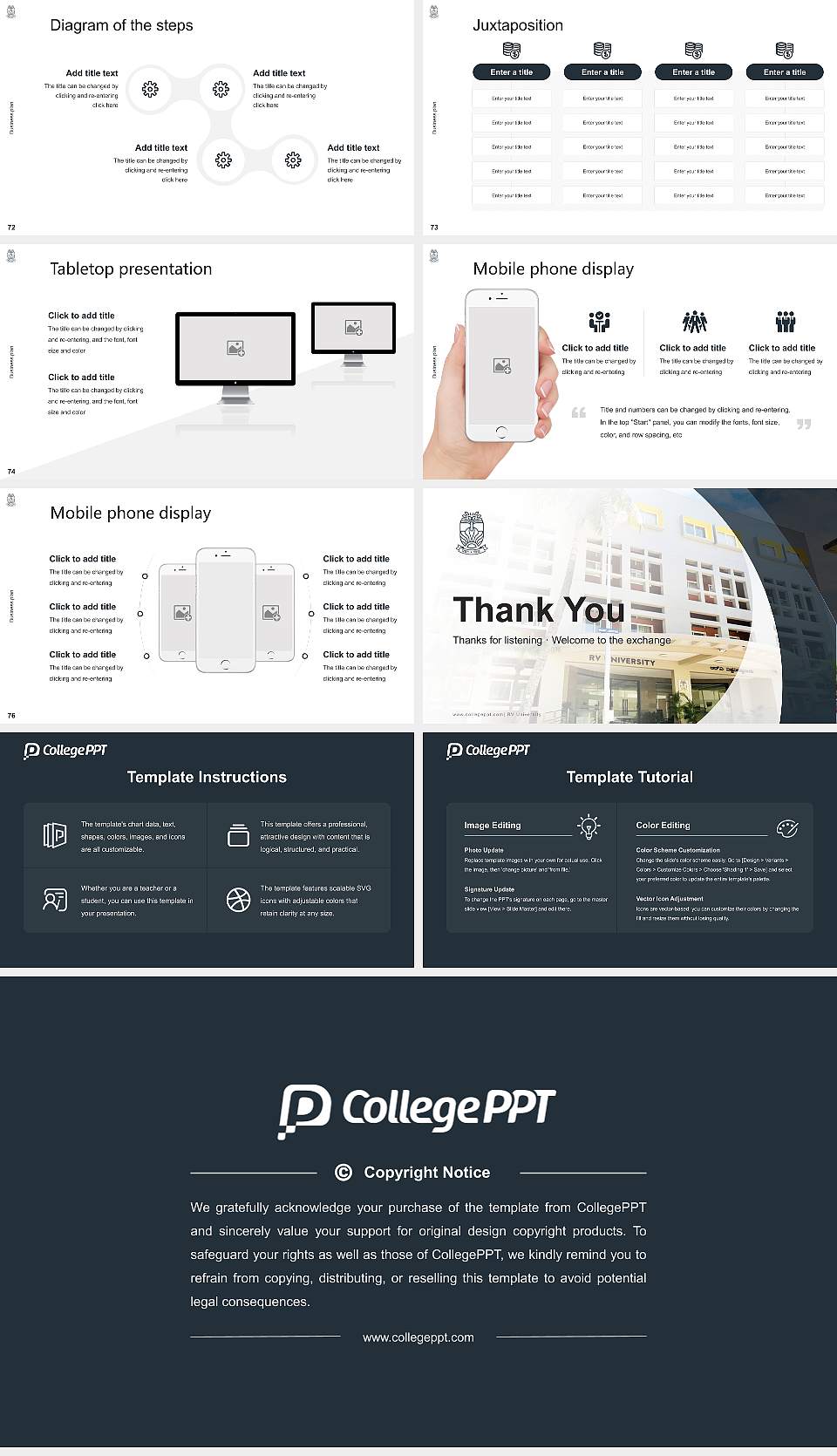 RV University Competition/Entrepreneurship Contest PPT Template16:9 ratio PPT effect preview image9