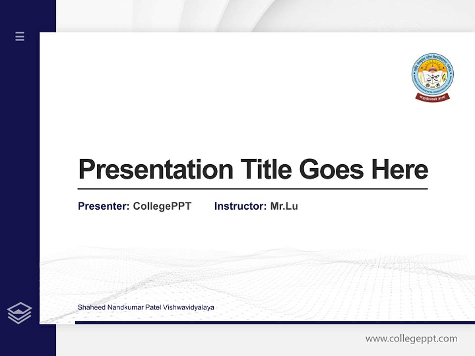 Shaheed Nandkumar Patel Vishwavidyalaya Thesis Proposal/Graduation Defense PPT Template4:3 ratio PPT effect preview image5