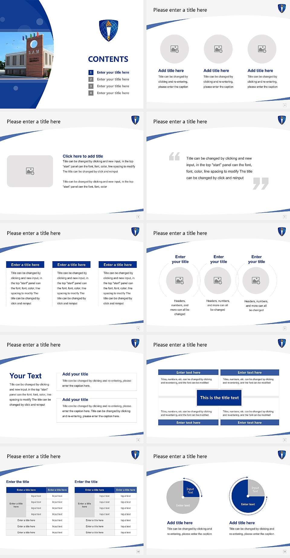 SAM Global University Course/Courseware Creation PPT Template4:3 ratio PPT effect preview image2