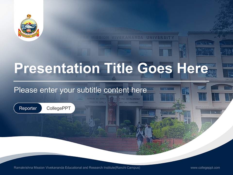 Ramakrishna Mission Vivekananda Educational and Research Institute(Ranchi Campus) Lecture Sharing and Networking Event PPT Template4:3 ratio PPT effect preview image4