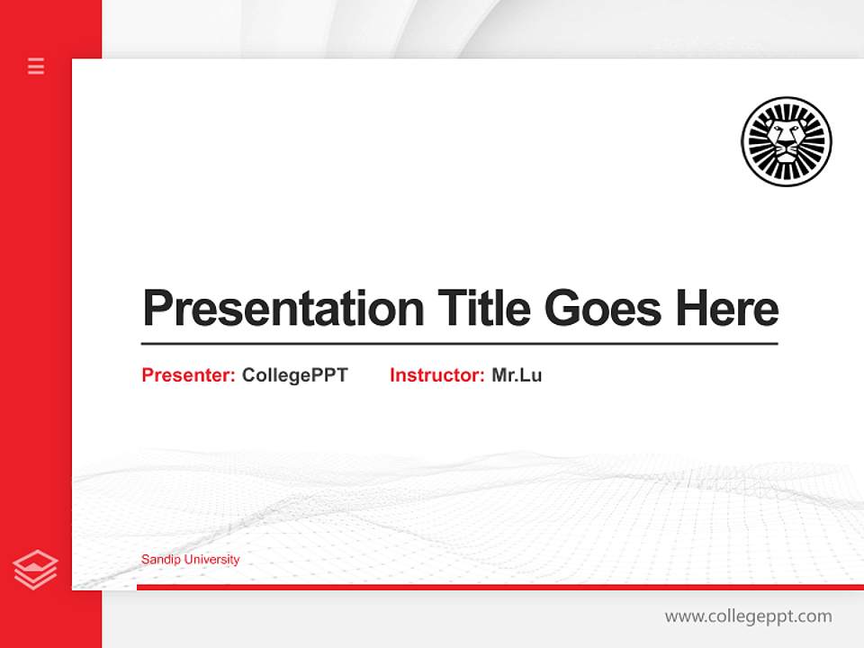 Sandip University Thesis Proposal/Graduation Defense PPT Template4:3 ratio PPT effect preview image5