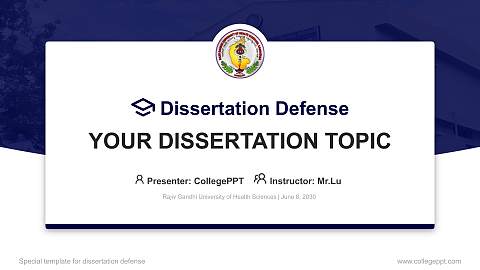 Rajiv Gandhi University of Health Sciences Graduation Thesis Defense PPT Template