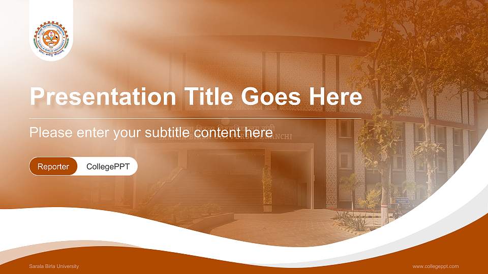 Sarala Birla University Lecture Sharing and Networking Event PPT Template16:9 ratio PPT effect preview image