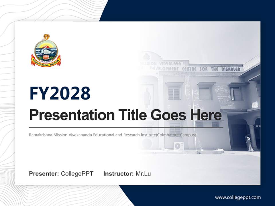 Ramakrishna Mission Vivekananda Educational and Research Institute(Coimbatore Campus) Academic Presentation/Research Findings Report PPT Template4:3 ratio PPT effect preview image5