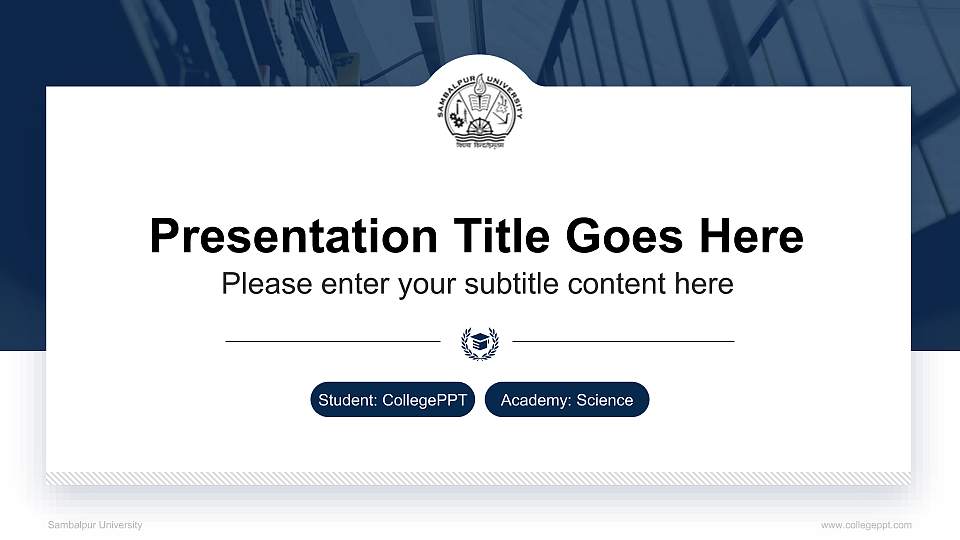 Sambalpur University National Scholarship Defense PPT Template16:9 ratio PPT effect preview image