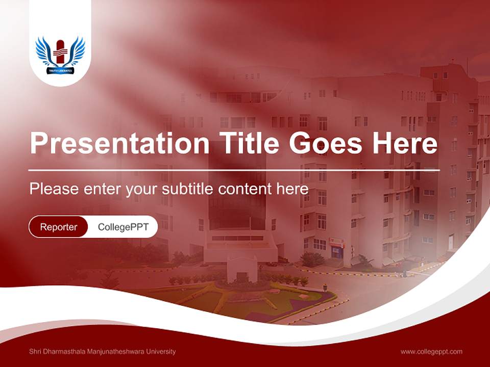 Shri Dharmasthala Manjunatheshwara University Lecture Sharing and Networking Event PPT Template4:3 ratio PPT effect preview image4