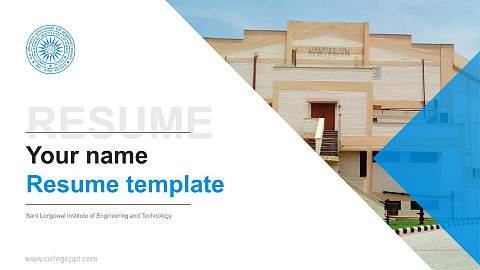 Sant Longowal Institute of Engineering and Technology Resume PPT Template