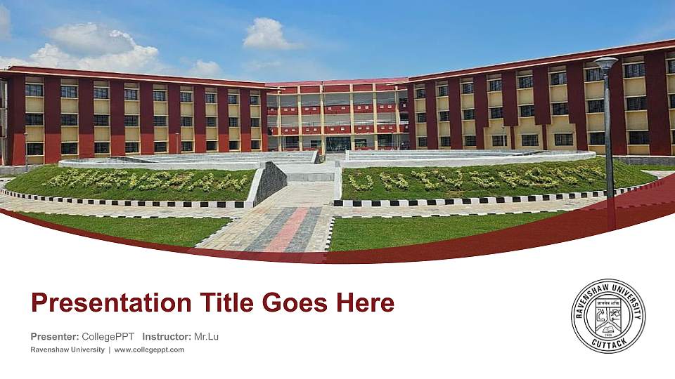 Ravenshaw University Course/Courseware Creation PPT Template16:9 ratio PPT effect preview image