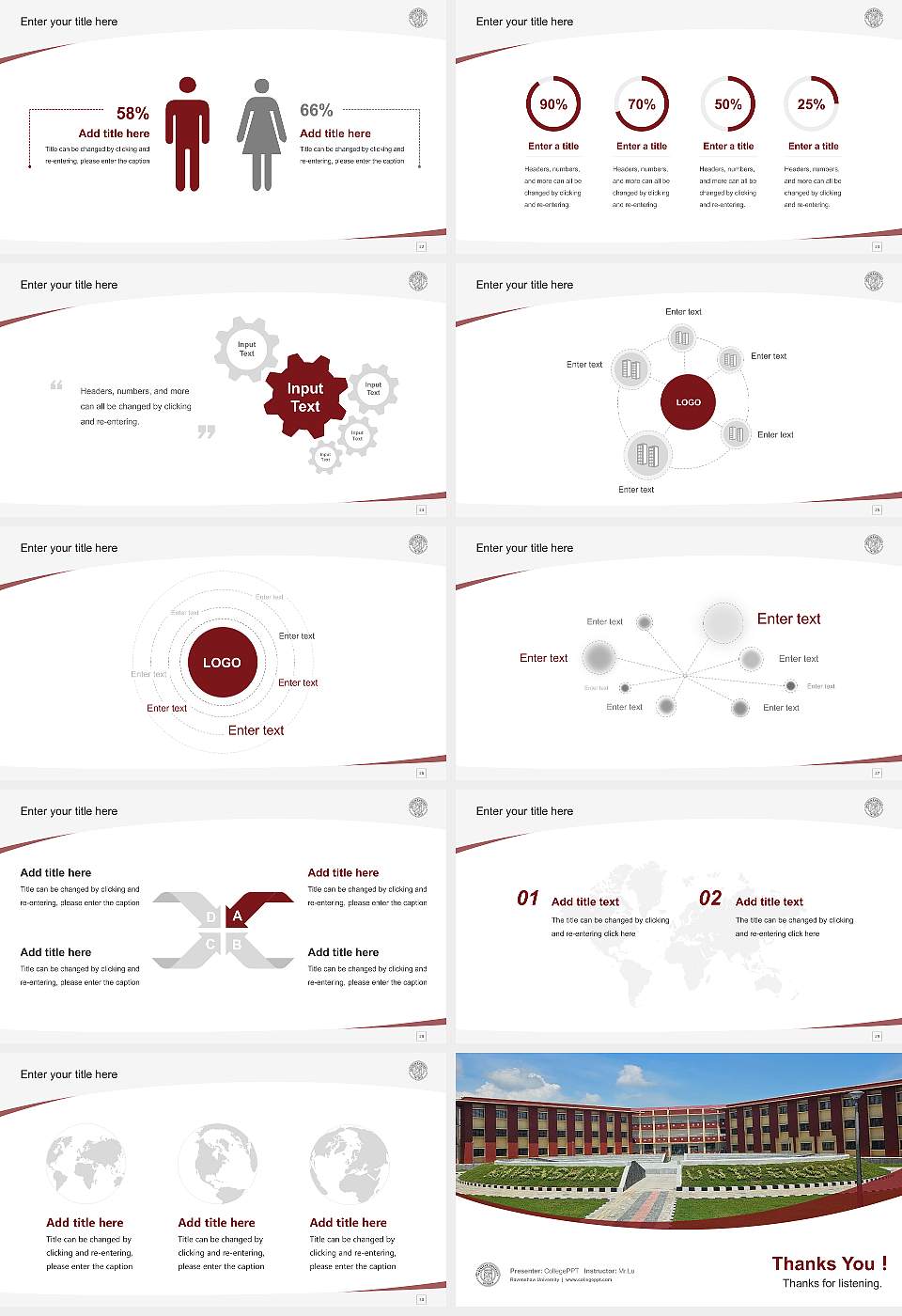 Ravenshaw University Course/Courseware Creation PPT Template16:9 ratio PPT effect preview image4