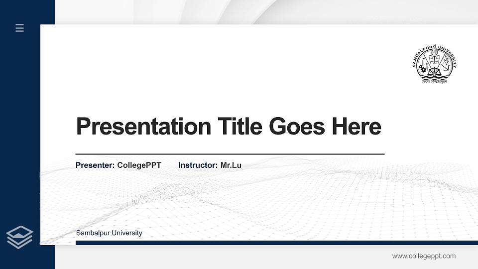 Sambalpur University Thesis Proposal/Graduation Defense PPT Template16:9 ratio PPT effect preview image
