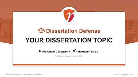 Rishihood University Graduation Thesis Defense PPT Template