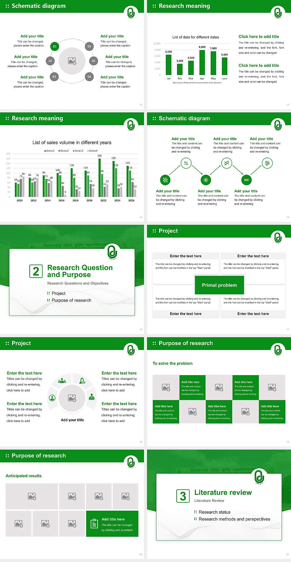 Sardarkrushinagar Dantiwada Agricultural University Graduation Thesis Defense PPT Template4:3 ratio PPT effect preview image3