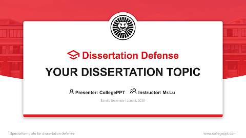Sandip University Graduation Thesis Defense PPT Template