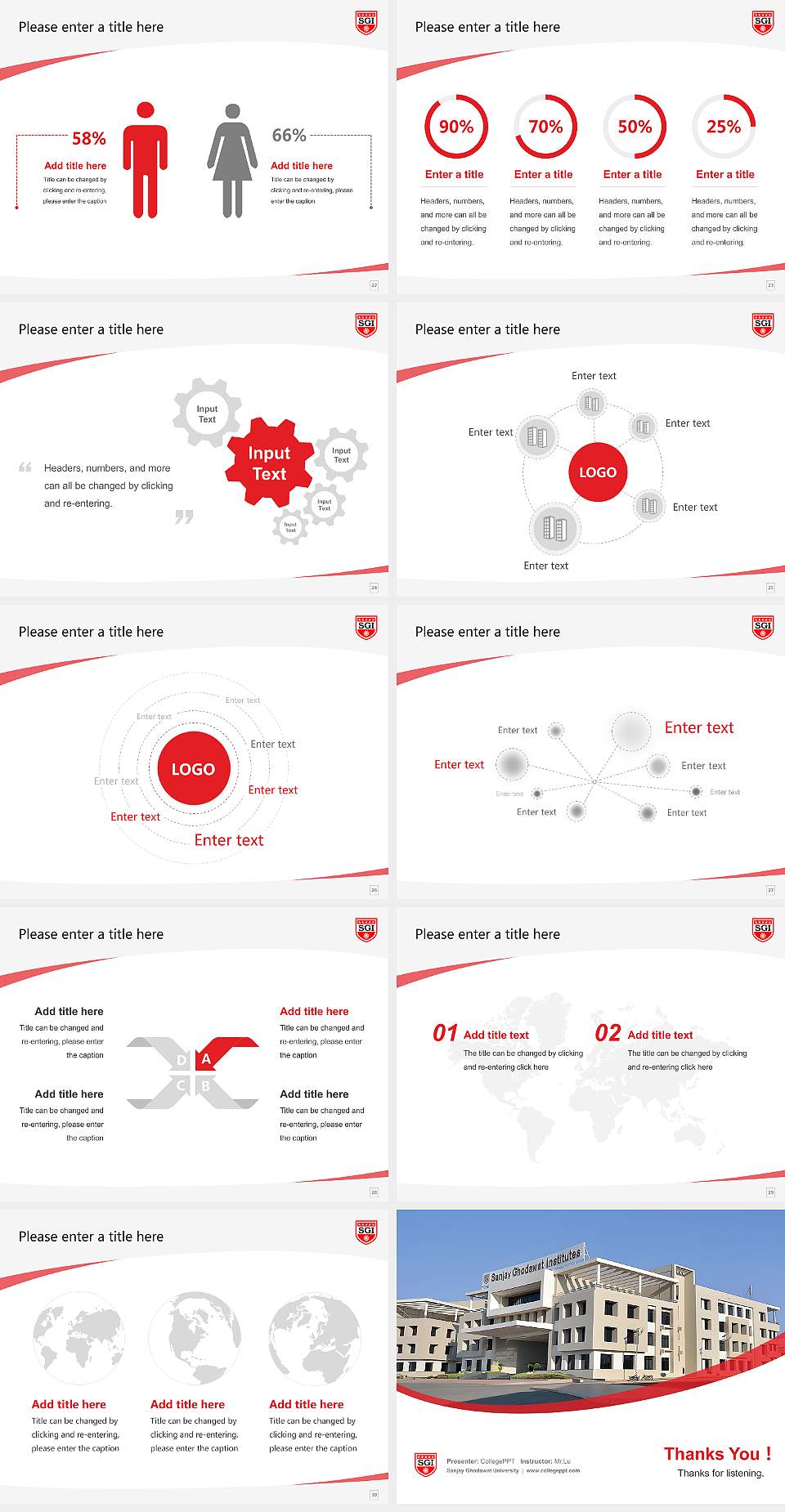 Sanjay Ghodawat University Course/Courseware Creation PPT Template4:3 ratio PPT effect preview image4