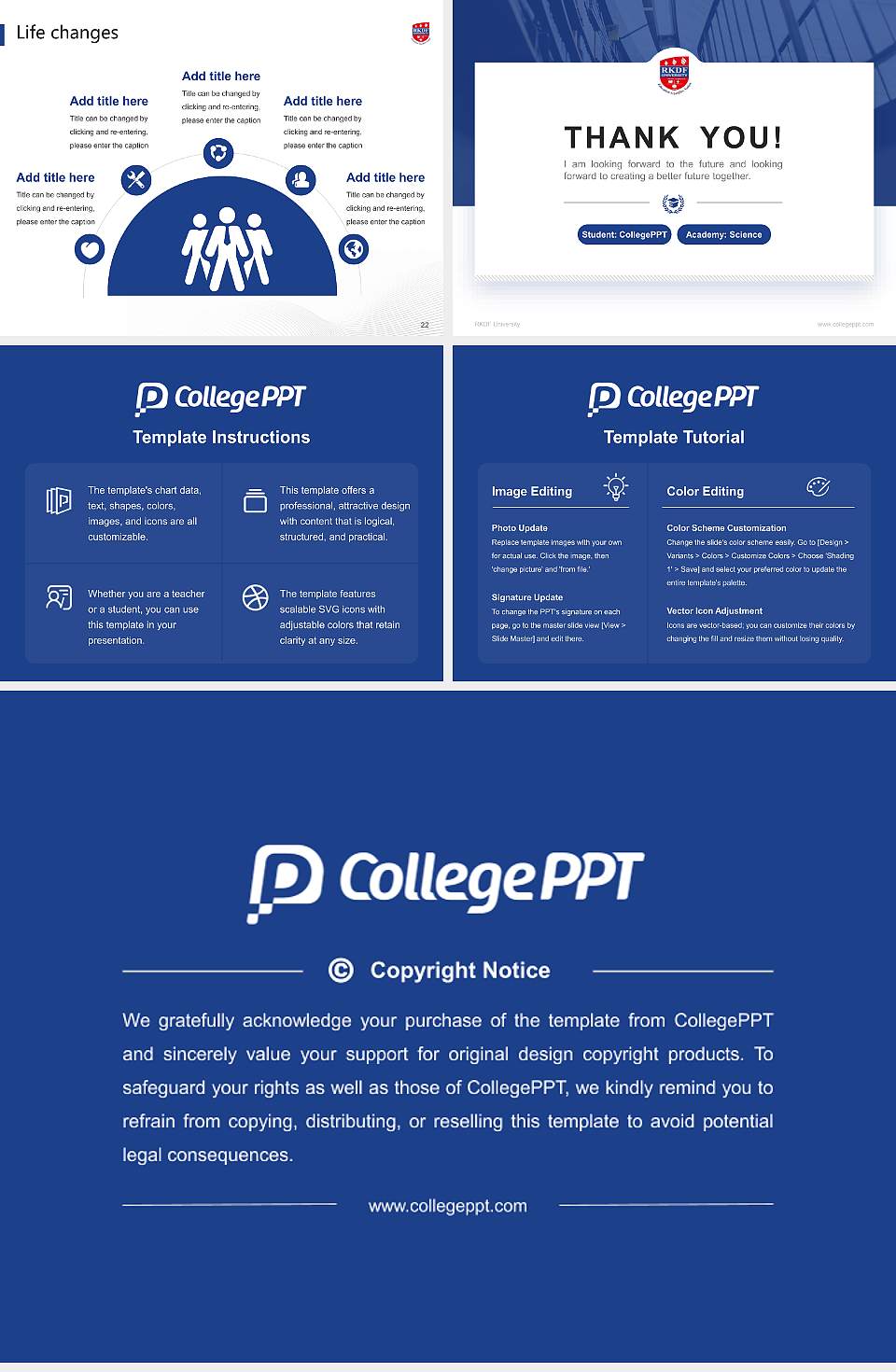 RKDF University National Scholarship Defense PPT Template4:3 ratio PPT effect preview image4
