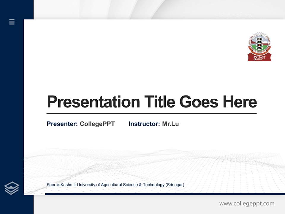 Sher-e-Kashmir University of Agricultural Science & Technology (Srinagar) Thesis Proposal/Graduation Defense PPT Template4:3 ratio PPT effect preview image5