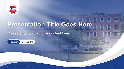 Ram Krishna Dharmarth Foundation University Lecture Sharing and Networking Event PPT Template