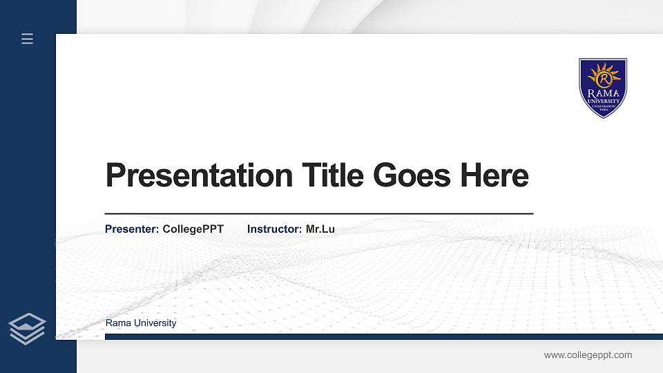 Rama University Thesis Proposal/Graduation Defense PPT Template16:9 ratio PPT effect preview image