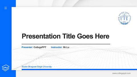 Sardar Bhagwan Singh University Thesis Proposal/Graduation Defense PPT Template