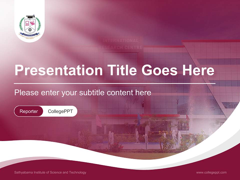 Sathyabama Institute of Science and Technology Lecture Sharing and Networking Event PPT Template4:3 ratio PPT effect preview image4